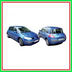 Maniglia Interna Anteriore-Posteriore Sinistra Con Leva Argento-Mostrina Nera-A Cavo Renault Megane-(Anno 2002-2005)