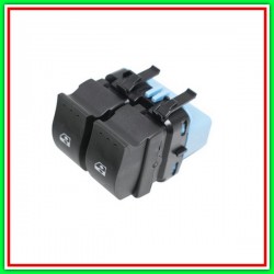 Pulsantiera Nera-2 Interruttori-Alzacristallo Porta Anteriore Sinistra-10 Pins Renault Megane-(Anno 2002-2005)