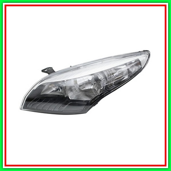 Proiettore Sinistro H7+H7 Elettrico-Con Motore-Cromato-Bordo Nero Renault-Megane-Mod. 04/12-02/14
