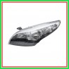 Proiettore Sinistro H7+H7 Elettrico-Con Motore-Cromato-Bordo Nero Renault-Megane-Mod. 04/12-02/14
