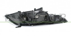 Proiettore Sinistro H7+H7 Elettrico-Con Motore-Cromato-Bordo Nero Renault-Megane-Mod. 04/12-02/14