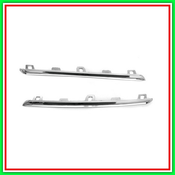 Kit Modanature Griglia Radiatore Cromato (2 Pz) Renault Megane-(Anno 2016-2020)