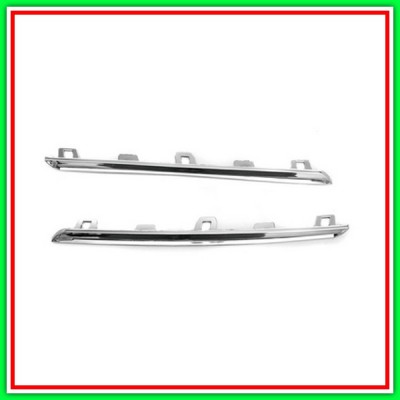 Kit Modanature Griglia Radiatore Cromato (2 Pz) Renault Megane-(Anno 2016-2020)