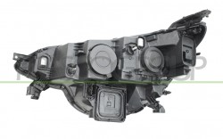 Proiettore Destro H7+H7-Elettrico Senza Motore-Con Luce Diurna-Bordo Cromato-Led Renault-Megane-Mod. 03/16-01/20