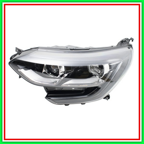 Proiettore Destro H7+H7-Elettrico Senza Motore-Con Luce Diurna-Bordo Nero-Led Renault-Megane-Mod. 03/16-01/20