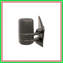 Retrovisore Destro Manuale Nero-Convesso-Cromato-Braccio Corto Renault Master-(Anno 1998-2003)