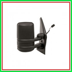 Retrovisore Destro Elettrico-Nero-Termico-Convesso-Cromato-Braccio Corto Renault Master-(Anno 1998-2003)