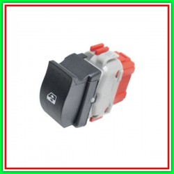 Interruttore Alzacristallo Nero-Porta Anteriore Destra-Connettore Rosso-6 Pins Renault Master-(Anno 2014-2019)