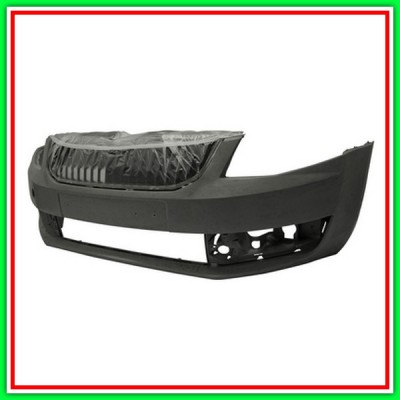 Paraurti Anteriore Primerizzato-Con Griglia Nera-Con Tracce Pdc Skoda Octavia-(Anno 2013-2016)