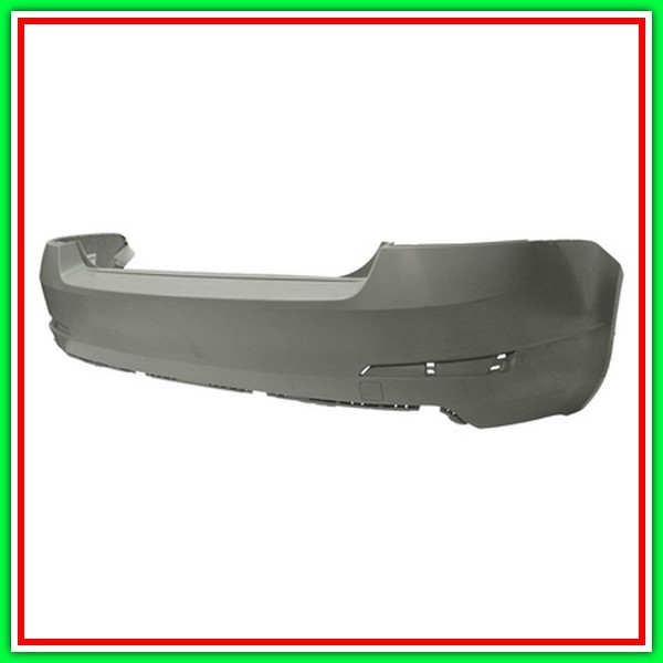 Paraurti Posteriore Grigio-Liscio Da Primerizzare-Con Tappo Gancio-Tracce Park Assist Mod 4 Porte Skoda Octavia-(Anno 2013-2016)
