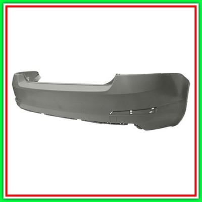 Paraurti Posteriore Grigio-Liscio Da Primerizzare-Con Tappo Gancio-Tracce Park Assist Mod 4 Porte Skoda Octavia-(Anno 2013-2016)