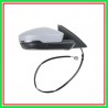 Retrovisore Destro Elettrico-Termico-Con Primer-Con Fanale-Convesso-Cromato Skoda Octavia-(Anno 2013-2016)