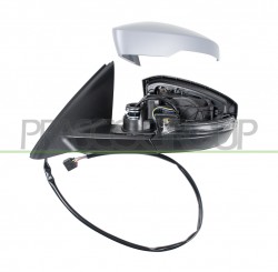 Retrovisore Sinistro Elettrico-Termico Con Primer-Con Fanale-Convesso-Cromato Skoda Octavia-(Anno 2013-2016)