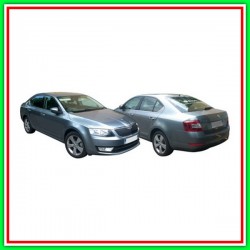 Retrovisore Sinistro Elettrico-Termico Con Primer-Con Fanale-Convesso-Cromato Skoda Octavia-(Anno 2013-2016)
