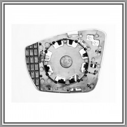 Piastra Specchio Sinistra Convessa-Termica Cromata Skoda Octavia-(Anno 2013-2016)