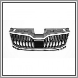 Griglia Radiatore Nera Lucida Con Modanatura Cromata Skoda Octavia-(Anno 2017-2020)