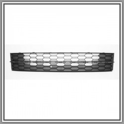 Central Grid Paraurti Front-Black-With Molding Holes SKODA Octavia-(Year 2017-2020)