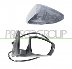 Retrovisore Destro Elettrico-Termico-Con Primer-Con Fanale-Convesso-Cromato Skoda Octavia-(Anno 2017-2020)
