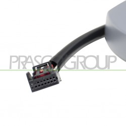 Retrovisore Destro Elettrico-Termico-Con Primer-Con Fanale-Convesso-Cromato Skoda Octavia-(Anno 2017-2020)