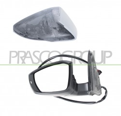 Retrovisore Sinistro Elettrico-Termico Con Primer-Con Fanale-Convesso-Cromato Skoda Octavia-(Anno 2017-2020)