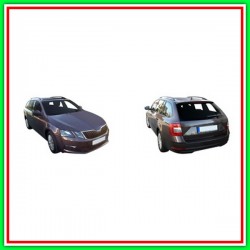 Retrovisore Sinistro Elettrico-Termico Con Primer-Con Fanale-Convesso-Cromato Skoda Octavia-(Anno 2017-2020)