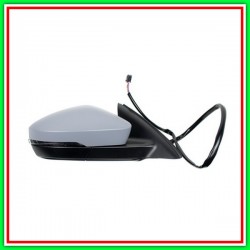 Retrovisore Destro Elettrico-Termico-Con Primer-Chiudibile-Con Fanale-Con Luce Cortesia-Convesso-Cromato