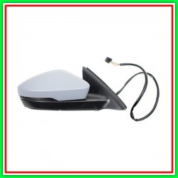 Retrovisore Destro Elettrico-Termico-Con Primer-Chiudibile-Con Fanale-Con Memoria-Con Luce Cortesia-Convesso-Cromato
