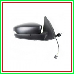 Right Rear-View Mirror A Cable-Black-With Headlight-Convex-Chrome SKODA Fabia-(Year 2015 Onwards)