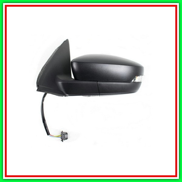 Retrovisore Sinistro Elettrico-Nero-Termico-Con Fanale-Convesso-Cromato Skoda Fabia-(Anno 2015 In Poi)