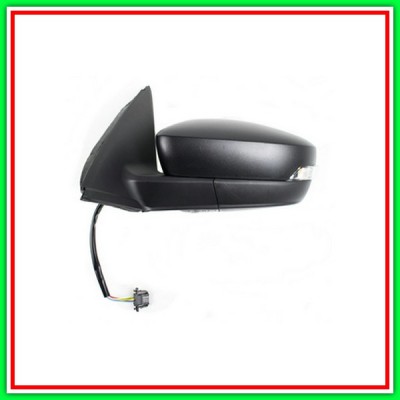 Retrovisore Sinistro Elettrico-Nero-Termico-Con Fanale-Convesso-Cromato Skoda Fabia-(Anno 2015 In Poi)