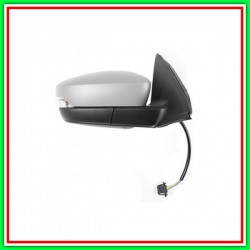 Retrovisore Destro Elettrico-Termico-Con Primer-Con Fanale-Convesso-Cromato Skoda Fabia-(Anno 2015 In Poi)