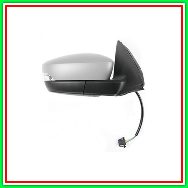 Retrovisore Destro Elettrico-Termico-Con Primer-Con Fanale-Convesso-Cromato Skoda Fabia-(Anno 2015 In Poi)