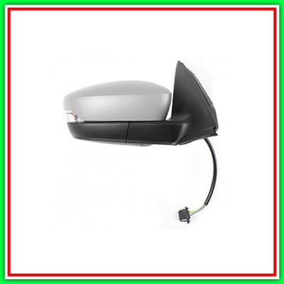 Retrovisore Destro Elettrico-Termico-Con Primer-Con Fanale-Convesso-Cromato Skoda Fabia-(Anno 2015 In Poi)