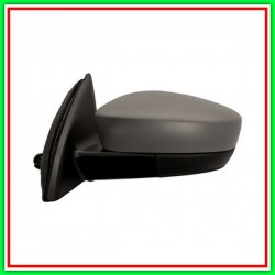 Left Cable Rearview Mirror With Primer-Convex-Chrome SKODA Rapid-(Year 2012-2016)