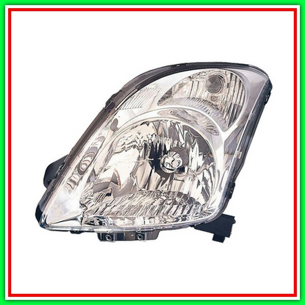 Proiettore Sinistro H4 Elettrico Cromato-Senza Motore Suzuki Swift-(Anno 2005-2006)