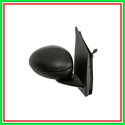 Retrovisore Destro A Cavi-Nero-Convesso-Cromato Toyota Aygo-(Anno 2012-2014)