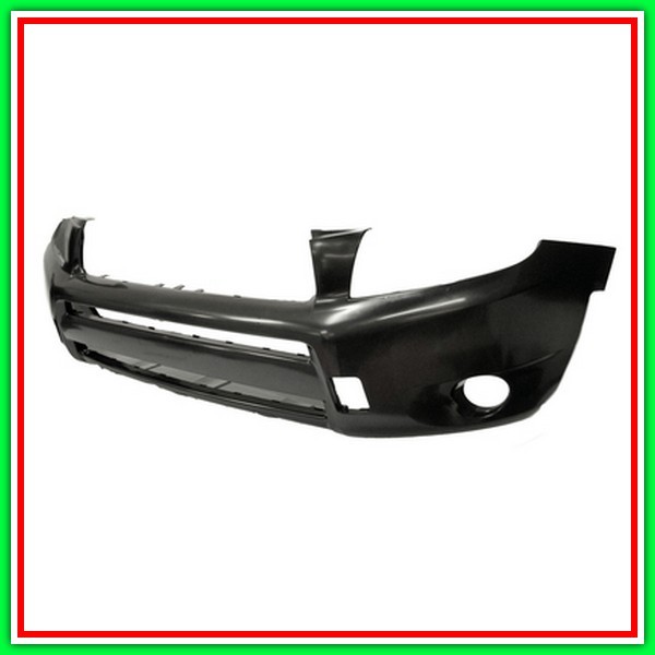 Paraurti Anteriore Nero-Liscio Da Primerizzare-Senza Fori Parafanghini Toyota Rav 4-(Anno 2006-2009)
