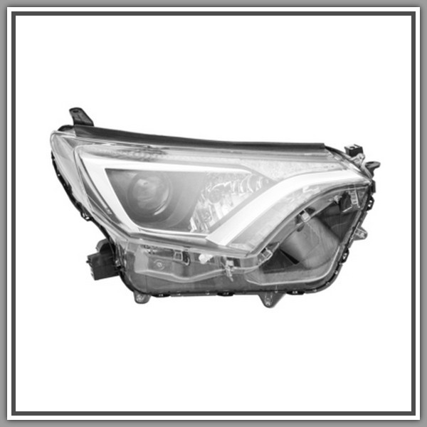 Right Projector Hir-2 Electric-With Motor-With Daylight-Led-Black TOYOTA Rav 4-(Year 2015 Onwards)