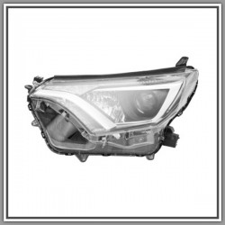 Left Projector Hir-2 Electric-With Motor-With Daylight-Led-Black TOYOTA Rav 4-(Year 2015 Onwards)