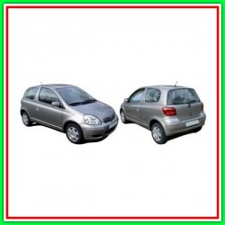 Left Rearview Mirror A Cable-Black-Convex-Chrome TOYOTA Yaris-(Year 2003-2005)