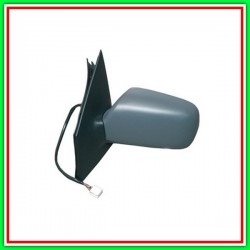 Left Electric-Thermal Rearview Mirror With Primer-Convex-Chrome TOYOTA Yaris-(Year 2003-2005)