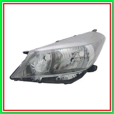 Proiettore Sinistro Mod H4 Elettrico-Senza Motore-Cromato Toyota Yaris-(Anno 2011-2014)