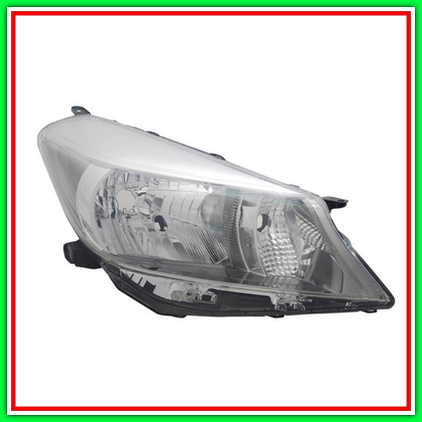 Proiettore Destro Mod H4 Elettrico-Con Motore-Cromato Toyota Yaris-(Anno 2011-2014)