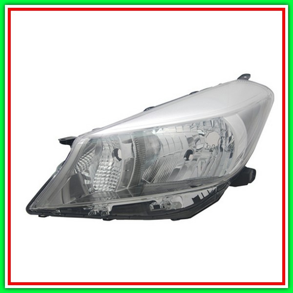Proiettore Sinistro Mod H4 Elettrico-Con Motore-Cromato Toyota Yaris-(Anno 2011-2014)