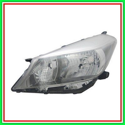 Proiettore Sinistro Mod H4 Elettrico-Con Motore-Cromato Toyota Yaris-(Anno 2011-2014)