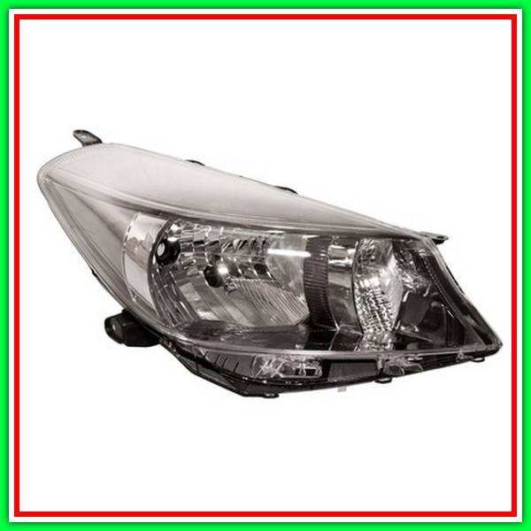 Proiettore Destro Mod H4 Elettrico-Senza Motore-Cromato Scuro Toyota Yaris-(Anno 2011-2014)
