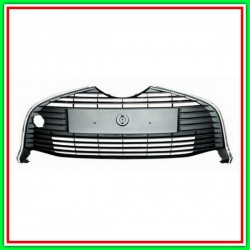Griglia Centrale Paraurti Nera Con Cornice Cromata Toyota Yaris-(Anno 2014-2016)