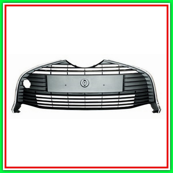Griglia Centrale Paraurti Nera Con Cornice Cromata Toyota Yaris-(Anno 2014-2016)