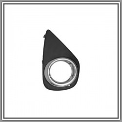 Griglia Destra Paraurti Nera-Con Sede Fendi-Con Cornice Satinata Mod Hybrid Toyota Yaris-(Anno 2014-2016)
