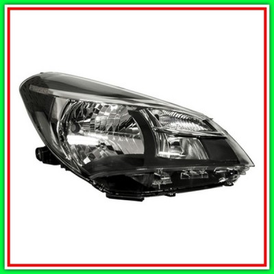 Proiettore Destro H4 Elettrico Con Motore-Nero Mod 5 Porte Toyota Yaris-(Anno 2014-2016)